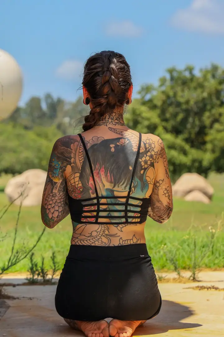 Blackwork forearm tattoo by Bianca Ryan
